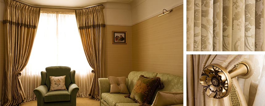 Classic Treatment of Curtains in 1930's Terenure Home